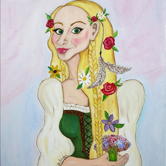 Fern Book Character Illustration Art Print Oil Painting Fantasy Medieval Peasant - Picture 5 of 8